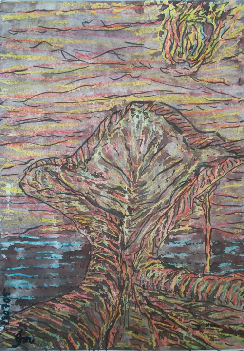 Painting titled "in-the-end-180705-a…" by Pertti Matikainen, Original Art, Watercolor