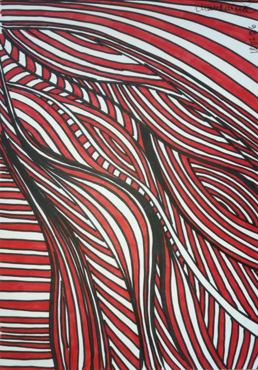 Drawing titled "Untitled at the Mom…" by Pertti Matikainen, Original Artwork, Marker