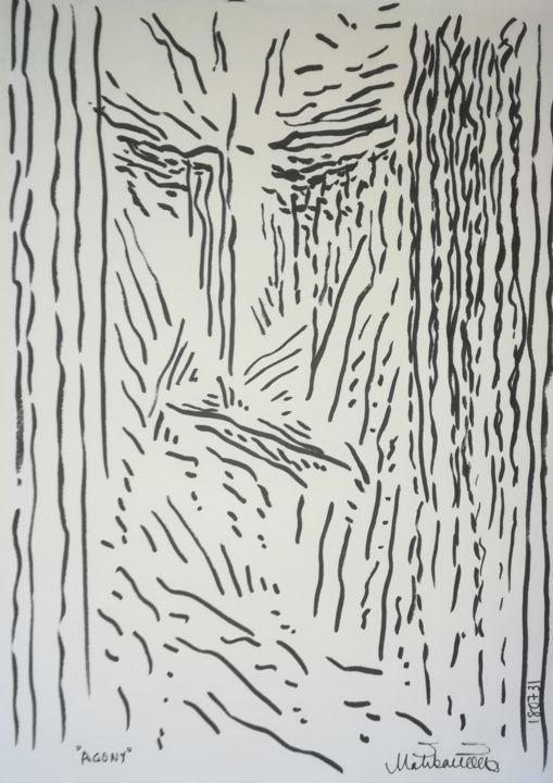 Drawing titled "pictures-of-silent-…" by Pertti Matikainen, Original Artwork, Marker