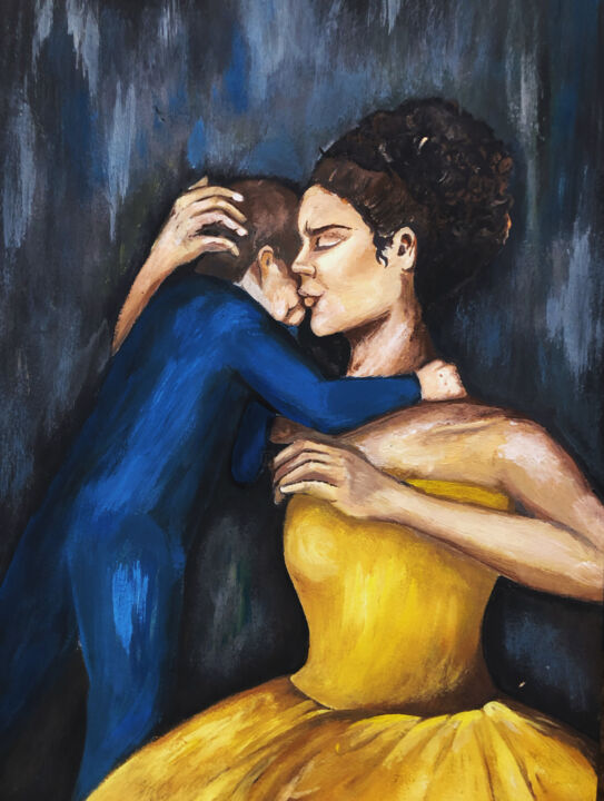 Malerei mit dem Titel "Anna Karenine aband…" von Matild Bathory, Original-Kunstwerk, Acryl