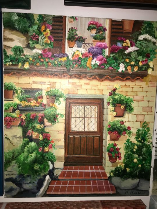 Painting titled "Entrada en Andalucia" by Matilde Mussons, Original Artwork, Oil