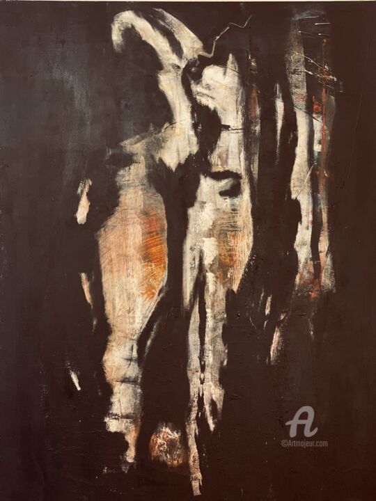 Malerei mit dem Titel "Abstract 03/16" von Mats Kade, Original-Kunstwerk, Öl