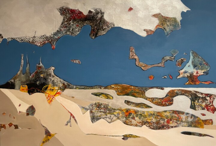 Malerei mit dem Titel "Abstract 06/22" von Mats Kade, Original-Kunstwerk, Öl