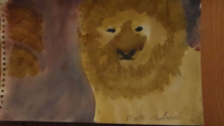 Painting titled "Lion" by Matt Andrade, Original Artwork