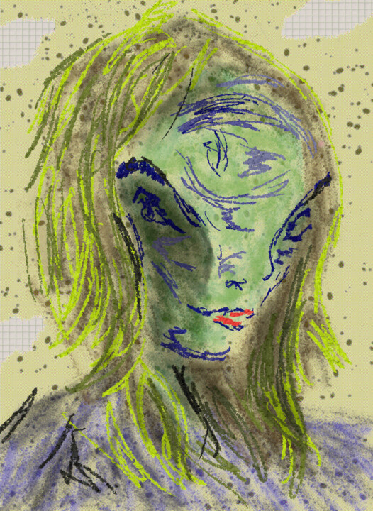 Arte digitale intitolato "Donna ED" da Matteo Gilardi, Opera d'arte originale, Pittura digitale