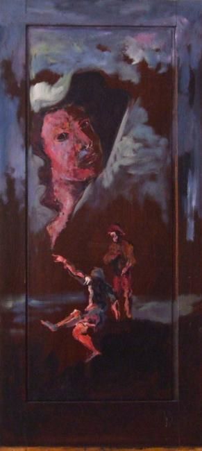 Painting titled "Apparizione" by Matteo Temporin, Original Artwork, Oil