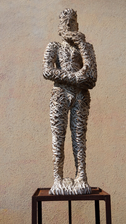 Escultura titulada "stillSTAND" por Matthias Trott, Obra de arte original, Madera