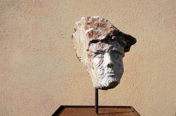 雕塑 标题为“Wächterkopf o.T.” 由Matthias Trott, 原创艺术品, 石