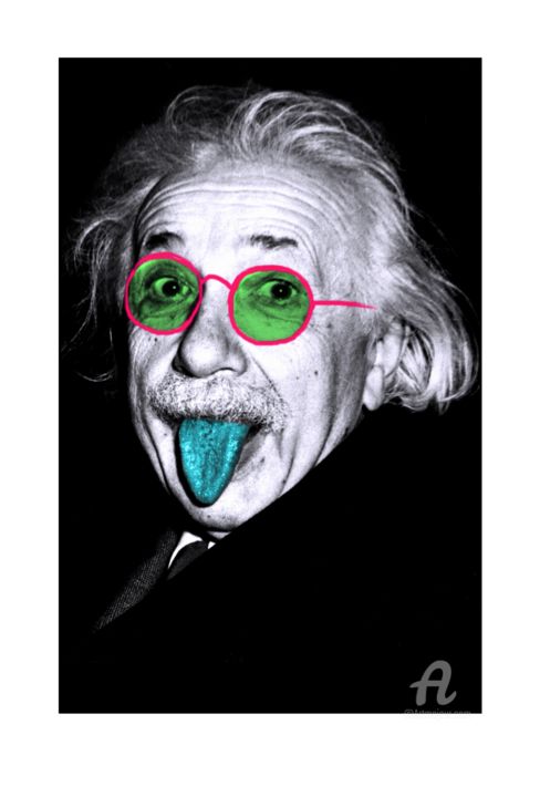 Painting titled "MATTONi- Einstein -…" by Mattoni, Original Artwork, Digital Painting