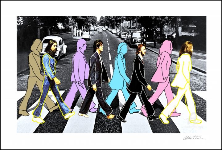 Pintura intitulada "MATTONI Beatles - f…" por Mattoni, Obras de arte originais, Pintura digital