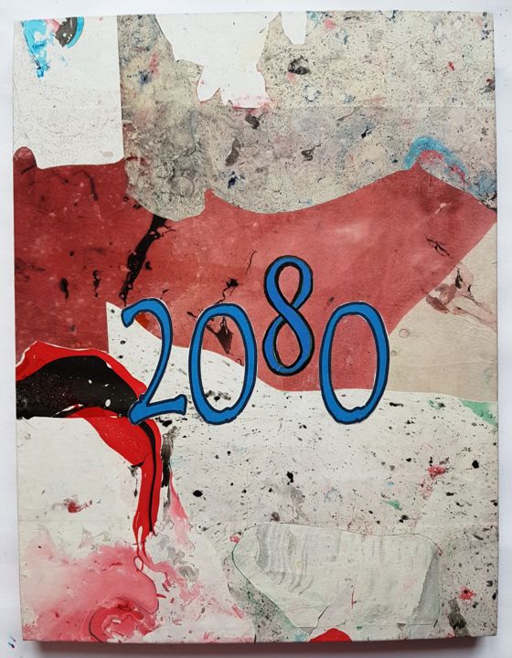 Collages titled "2080" by Maty, Original Artwork, Paper cutting