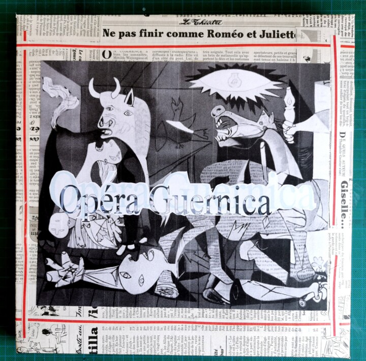 Collages titled "Opérar Guernica" by Maty, Original Artwork, Collages