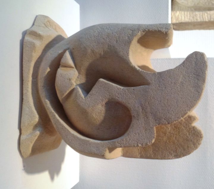 Escultura intitulada "Tête 1" por Maty, Obras de arte originais, Pedra