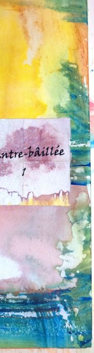 Collages titled "l'Entre-bâillée 1" by Maty, Original Artwork, Paper cutting