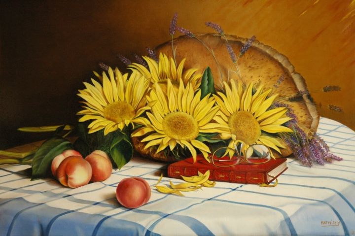 Peinture intitulée "LES SENTEURS DU SUD" par Yvette Matysiak, Œuvre d'art originale, Huile