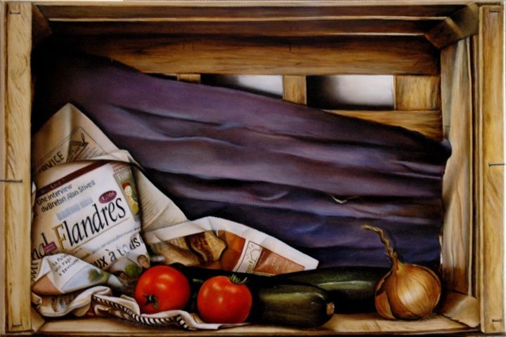 Pintura titulada "LE CAGEOT" por Yvette Matysiak, Obra de arte original, Oleo