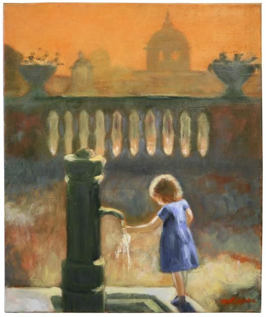 Peinture intitulée "Fontana" par Matzneva, Œuvre d'art originale,