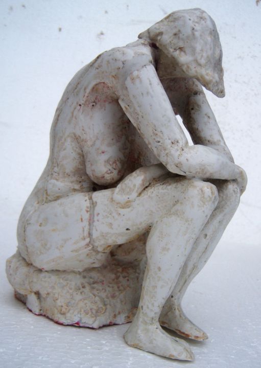 Escultura intitulada "O Vazio que nos pre…" por Mauricio Santos, Obras de arte originais, Resina