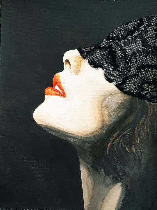 Peinture intitulée "Dentelles3" par Maud Llorente, Œuvre d'art originale, Aquarelle