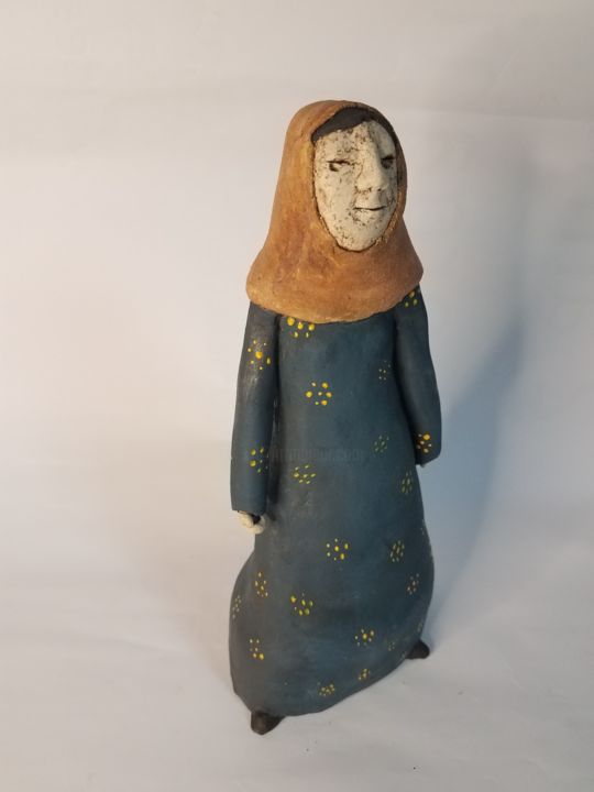 Sculpture titled "Nour" by Maude Le Duc, Original Artwork, Ceramics
