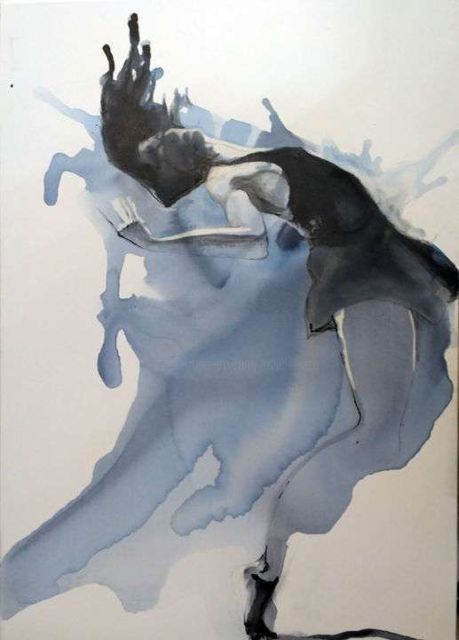 Σχέδιο με τίτλο "lâcher prise" από Maude Ovize, Αυθεντικά έργα τέχνης, Μελάνι