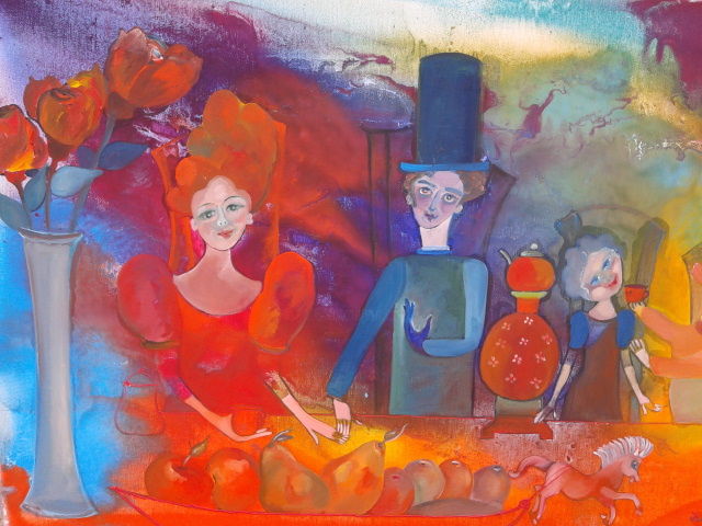 Картина под названием "Семья" - Irina Mauler (mauler13), Подлинное произведение искусства, Масло