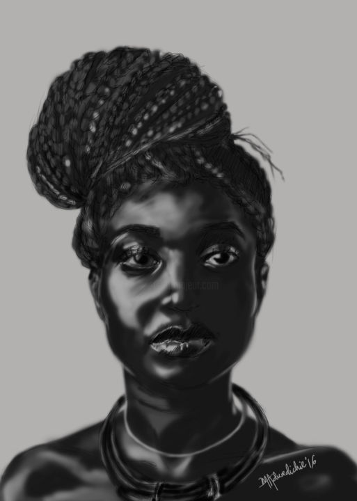 Цифровое искусство под названием "Black" - Maureen Maduadichie, Подлинное произведение искусства, Цифровая живопись