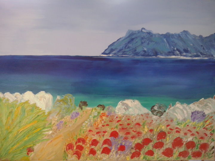 Malarstwo zatytułowany „Coquelicots” autorstwa Maurice Lucien Fus, Oryginalna praca, Olej