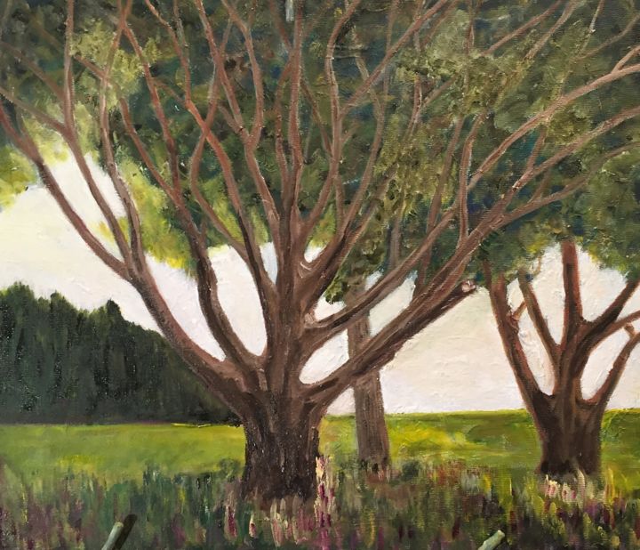 Pittura intitolato "ca125-l'arbre nu" da Maurice Wilman, Opera d'arte originale, Olio