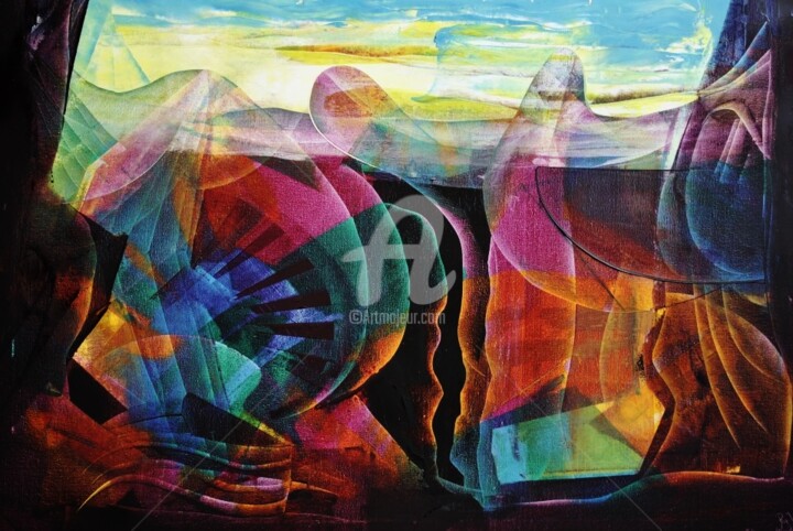 Pintura titulada "tierras-altas-de-er…" por Mauricio Paz  Viola, Obra de arte original, Oleo