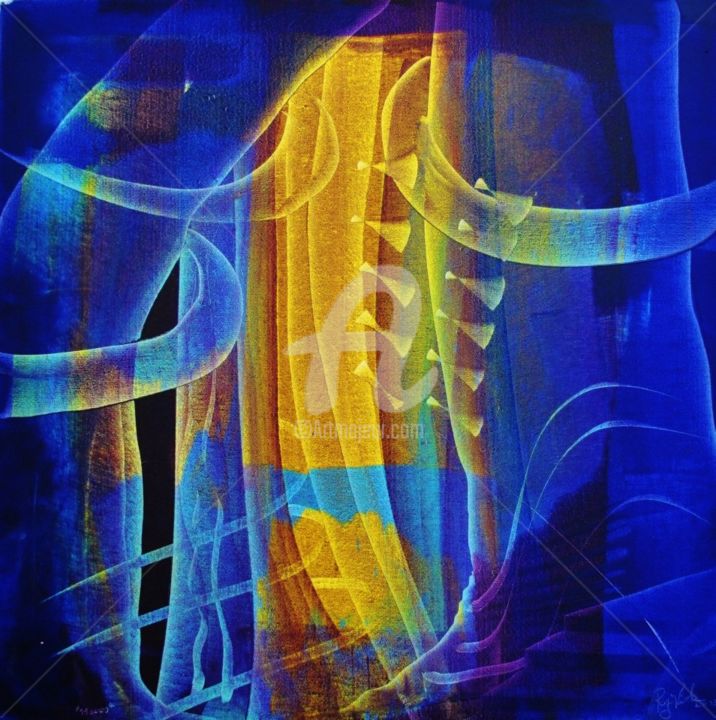 Painting titled "11- seres" by Mauricio Paz Viola, Original Art, Oil