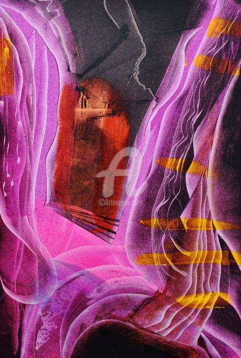 Painting titled "cascada-boreal" by Mauricio Paz Viola, Original Art, Oil