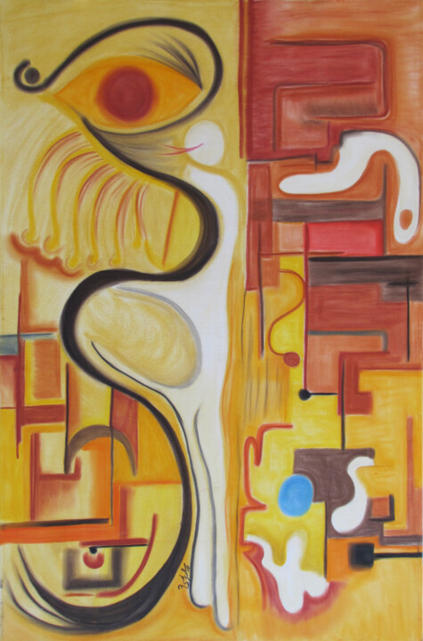 Peinture intitulée "Embarazo" par Mauricio Rosenzvaig, Œuvre d'art originale, Pastel