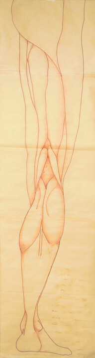 Collagen mit dem Titel "studio anatomico di…" von Maurizio Falciani, Original-Kunstwerk, Pastell