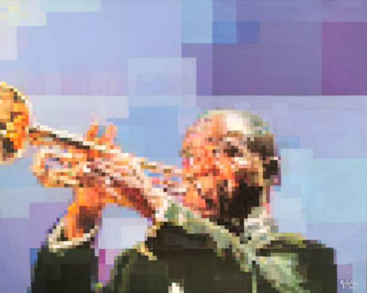 Pintura titulada "Il mio Louis ha l'a…" por Maurizio Galasso, Obra de arte original, Acrílico