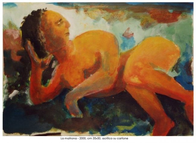 Pittura intitolato "La matrona" da Maurizio Aprea, Opera d'arte originale