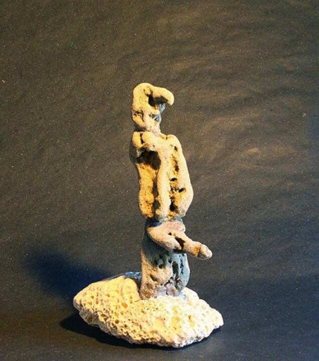 Sculpture titled "" Little man"" by Mauro Rigacci, Original Artwork, Stone