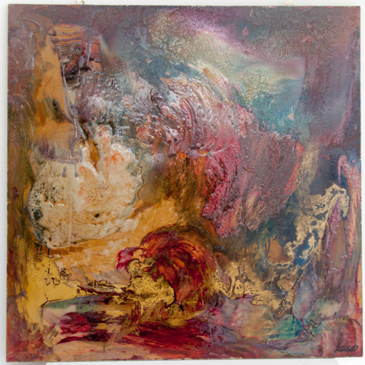 Pittura intitolato "Red Storm - Mauro S…" da Mauro Saviola, Opera d'arte originale, Olio