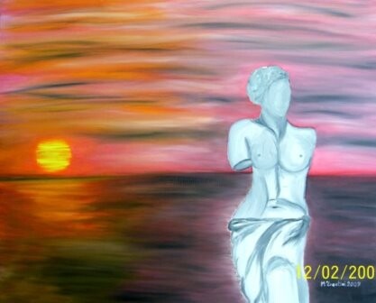 Pittura intitolato "L'alba" da Mauro Trentini, Opera d'arte originale, Olio