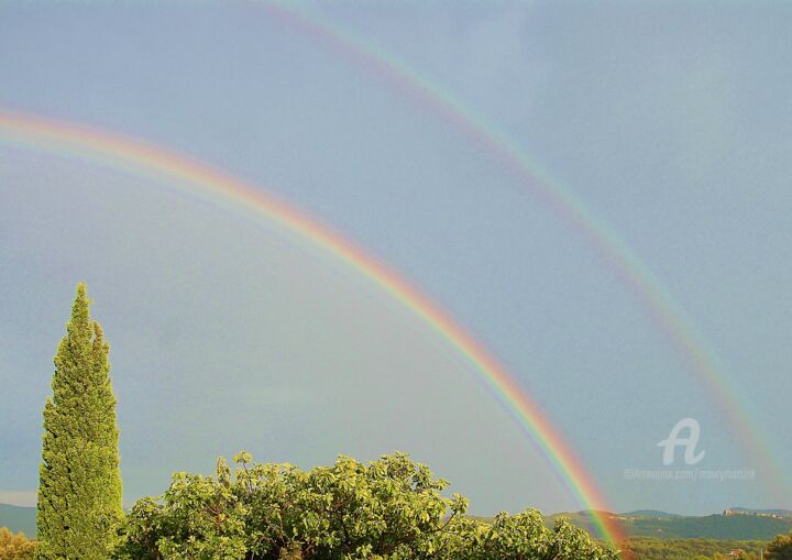 Photography titled "Double arc en ciel" by Martine Maury, Original Artwork, Non Manipulated Photography