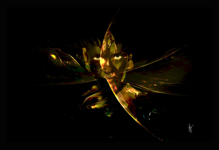 Arts numériques intitulée "GOLD" par Ricou, Œuvre d'art originale,