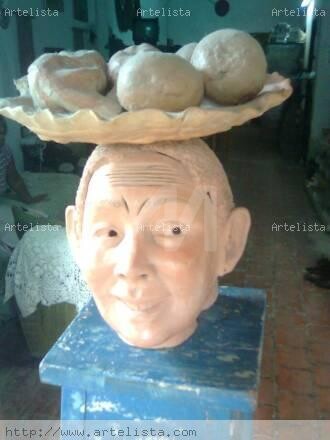 Sculpture titled "'THE HEART OF THE P…" by Marisol A.W.Infinity, Original Art, Terra cotta