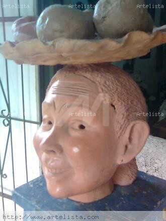 Sculpture titled ""EL CORAZON DEL MAR…" by Marisol A.W.Infinity, Original Art, Terra cotta