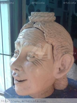 Sculpture titled ""EL CORAZON DEL MAR…" by Marisol A.W.Infinity, Original Art, Terra cotta