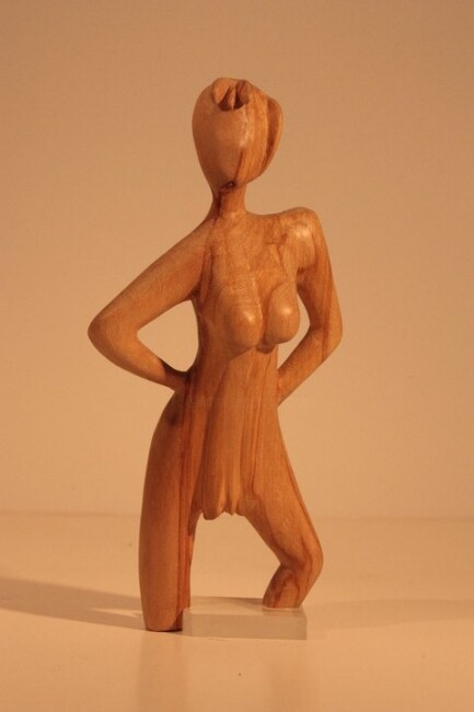 Sculpture titled "Défilé - démarche é…" by Max Bernard, Original Artwork, Wood