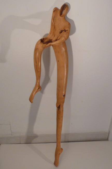 Sculpture titled "Etirements -Trop ét…" by Max Bernard, Original Artwork, Wood