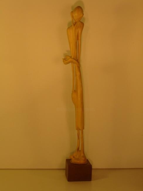 Sculpture titled "Docteur" by Max Bernard, Original Artwork, Wood