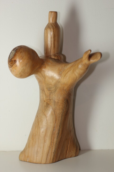 Sculpture titled "Ivresse des sens" by Max Bernard, Original Artwork, Wood