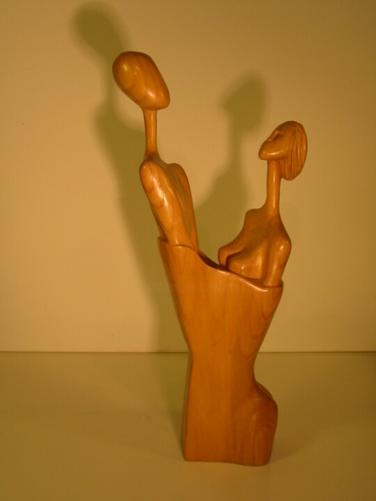 Sculpture titled "Naissance d'un coup…" by Max Bernard, Original Artwork