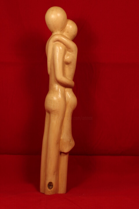 Sculpture intitulée "L'étreinte" par Max Bernard, Œuvre d'art originale, Bois